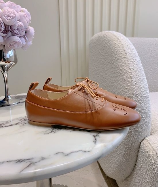 Celine Lace Up Flat Leather Shoes Old Money Style