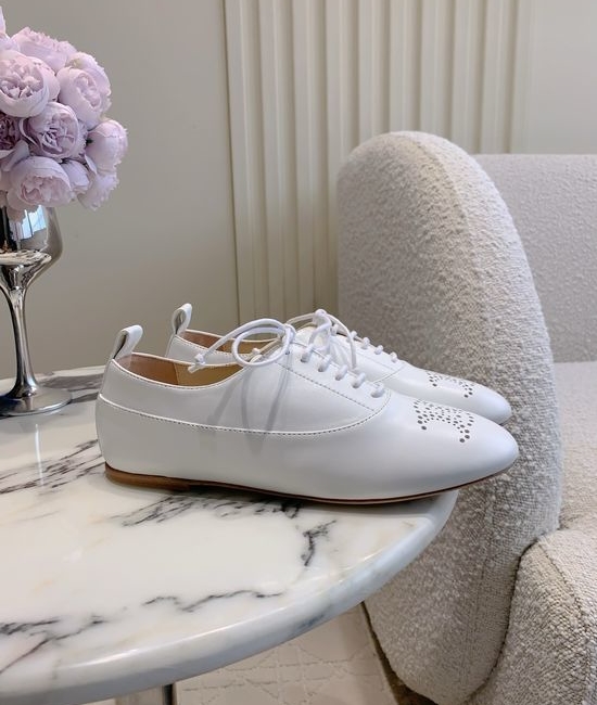 Celine Lace Up Flat Leather Shoes Old Money Style