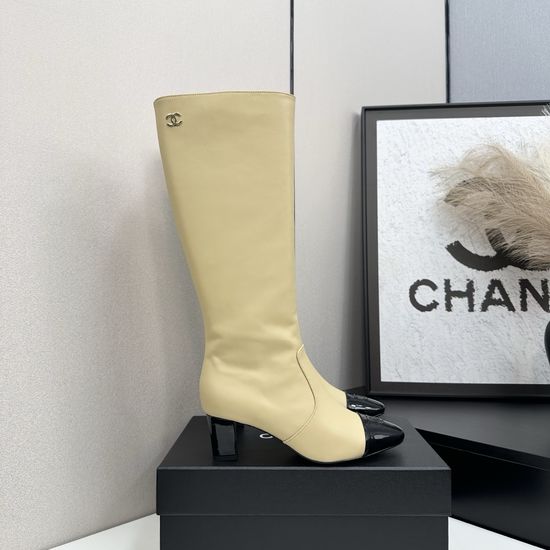 Chanel Genuine Leather Knee High Boots Premium Quality