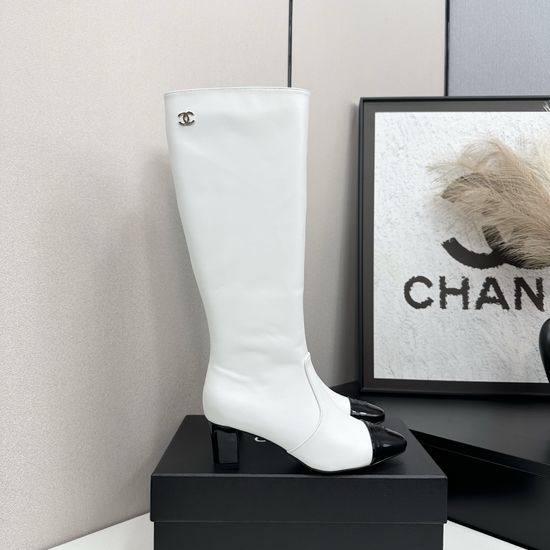 Chanel Genuine Leather Knee High Boots Premium Quality