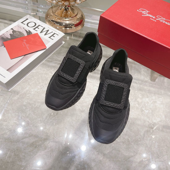 Roger Viver RV Rhinestone Buckle Comfortable Soft Casual Daily Sneakers