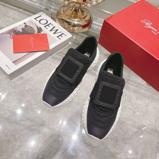 Roger Viver RV Rhinestone Buckle Comfortable Soft Casual Daily Sneakers