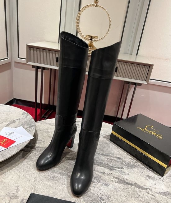 Christian Louboutine Premium Calfskin Ankle Boots Full Sheepskin Lining