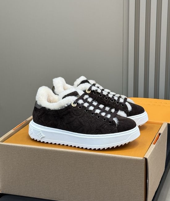 Louis Vuitton LV Embroidered Warm Fleece Lined Elevated Sneakers