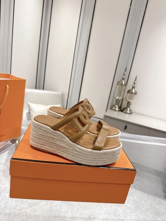 Hermes Classic Leather Shoes With Sheepskin Lining And Leather Outsole