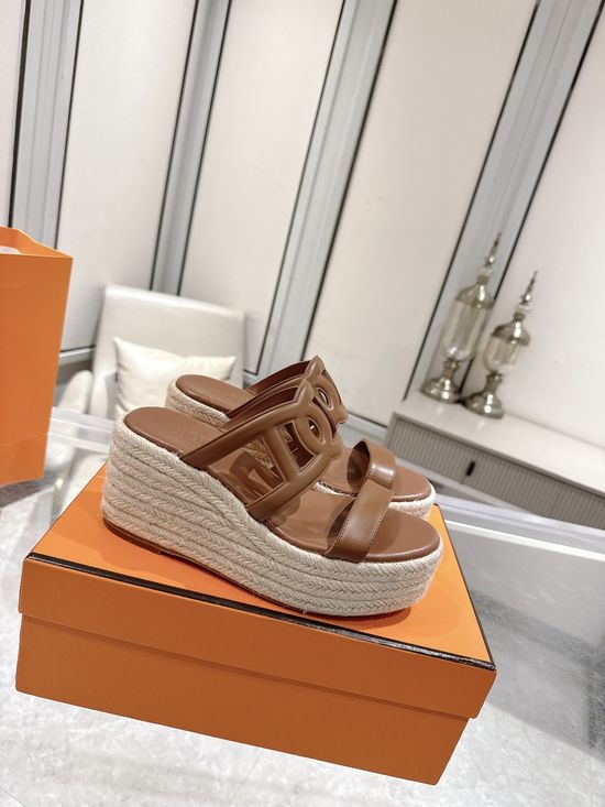 Hermes Classic Leather Shoes With Sheepskin Lining And Leather Outsole