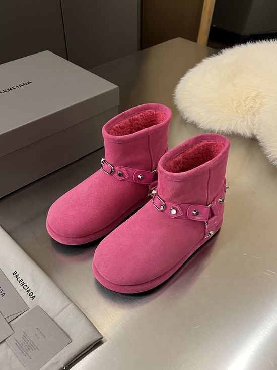 Balenciaga Stylish Warm Winter Boots with Wool Lining Anti-slip Sole