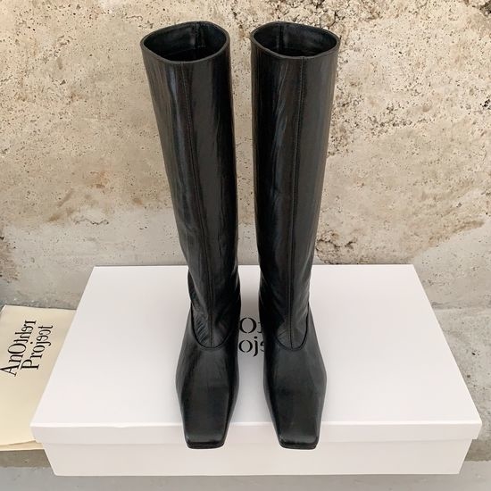 Hermes Vintage Knight Leather Boots Stylish All-match Footwear