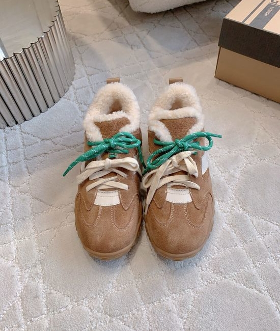 UGG Warm Wool Lined Leather Upper Casual Platform Shoes