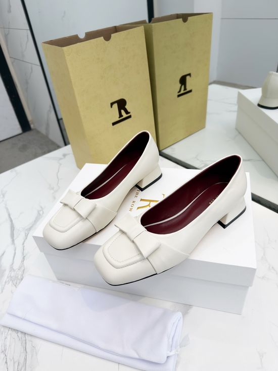The Row Minimalist Bow Slip On Loafers Soft Leather Casual Shoes