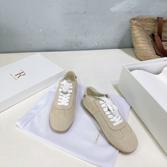The Row Minimalist Suede Lace Up Casual Comfort Sneakers