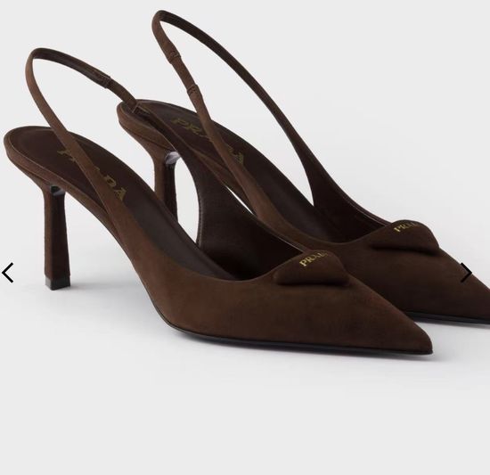 Prada Suede Pointed Toe Stiletto High Heel Dress Pumps