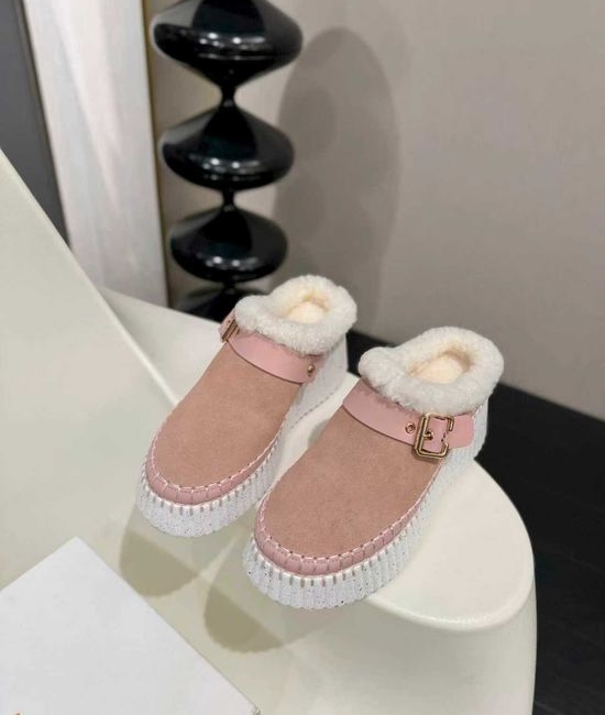 Chloe Suede Casual Shoes with Wool Lining Comfortable Soft Sole