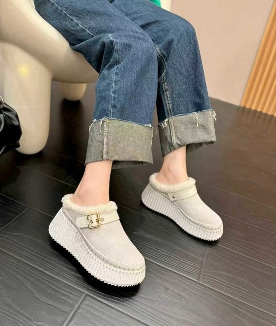 Chloe Suede Casual Shoes with Wool Lining Comfortable Soft Sole