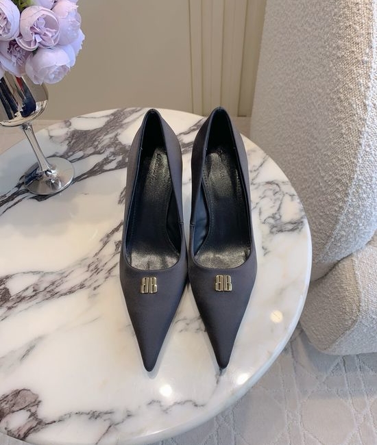 Balenciaga Pointed Toe High Heel Leather Pumps