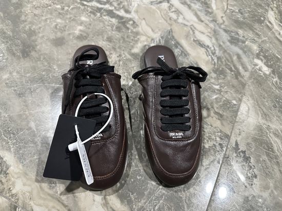 Prada Genuine Cowhide Casual Slip On Mules
