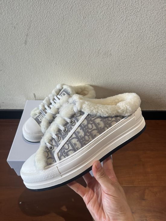 Christian Dior Embroidered Fleece Lined Platform Casual Sneakers