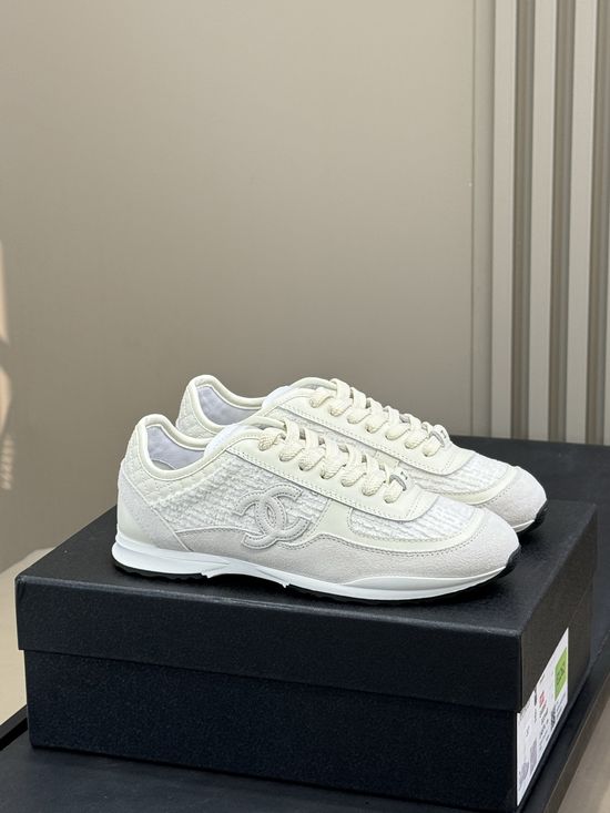 Chanel Tweed Upper Sneakers Elegant Comfortable for Daily Use
