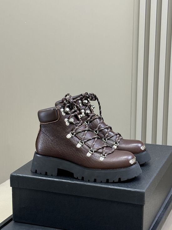 Alexander Wang Thick Sole Lace-up Ankle Boots Lightweight and Comfortable