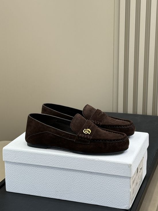 Christian Dior Premium Suede Loafers With Plush Wool Lining