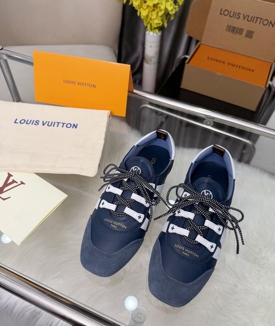 Louis Vuitton LV Comfortable Mixed Material Ballet Flats Sneakers