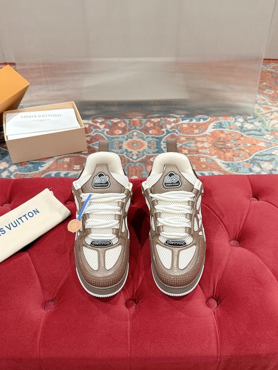 Louis Vuitton Premium Leather Casual Sneakers Fashion Skate Shoes Comfortable
