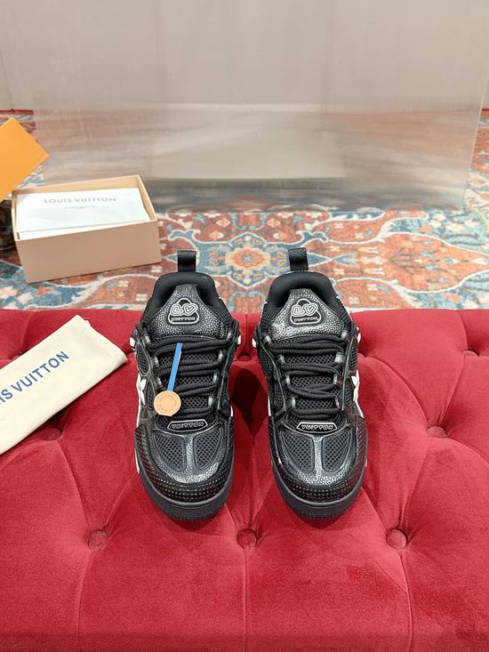 Louis Vuitton Premium Leather Casual Sneakers Fashion Skate Shoes Comfortable