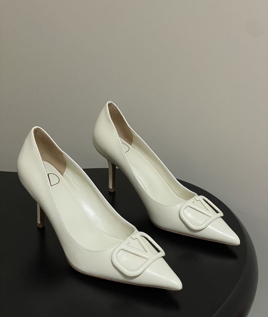 Valentino Signature V Logo Elegant High Heel Shoes with Luxury Finish