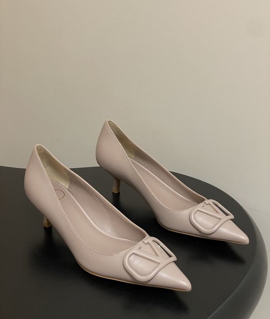Valentino Signature V Logo Elegant High Heel Shoes with Luxury Finish