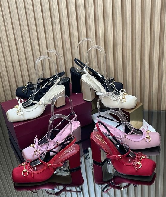 Gucci Square Toe Chunky Heel Comfort Mary Jane Shoes