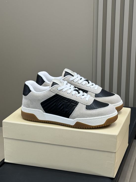 Valentino Stitched Leather Suede Casual Lightweight Sneakers
