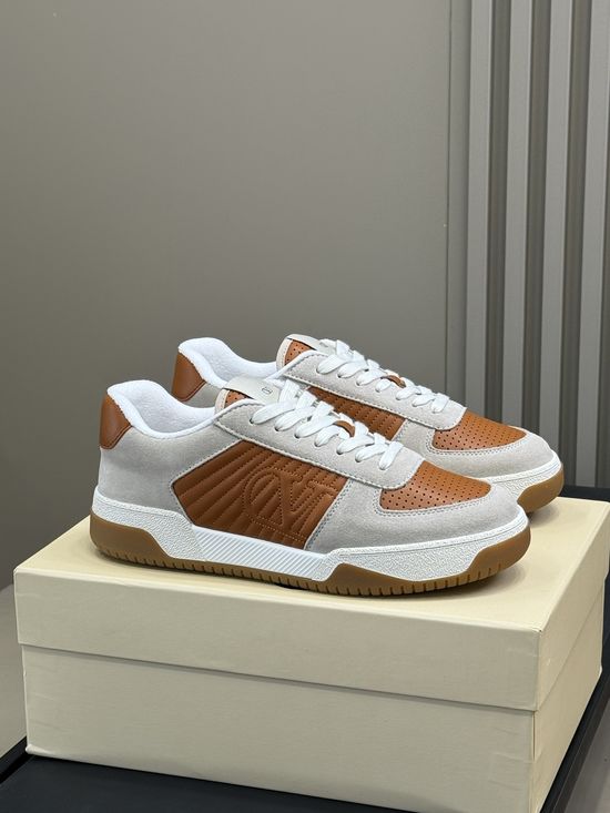 Valentino Stitched Leather Suede Casual Lightweight Sneakers