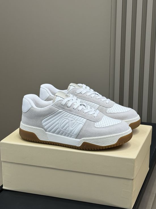 Valentino Stitched Leather Suede Casual Lightweight Sneakers