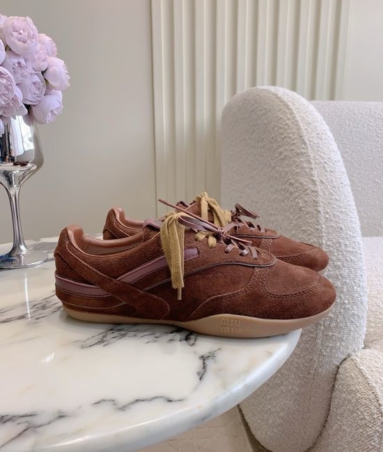 Miu Miu Casual Fashion Sneakers Versatile Thick Sole Comfortable Daily Shoes