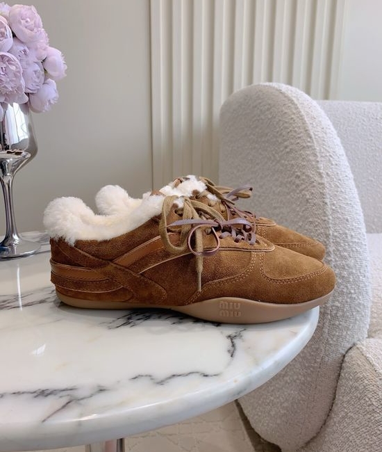 Miu Miu Casual Fashion Sneakers Versatile Thick Sole Comfortable Daily Shoes