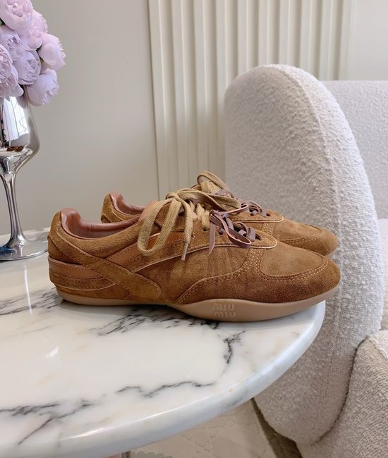 Miu Miu Casual Fashion Sneakers Versatile Thick Sole Comfortable Daily Shoes