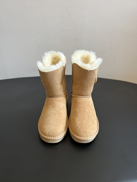 UGG Suede Round Buckle Warm Non-slip Soft Lined Short Boots