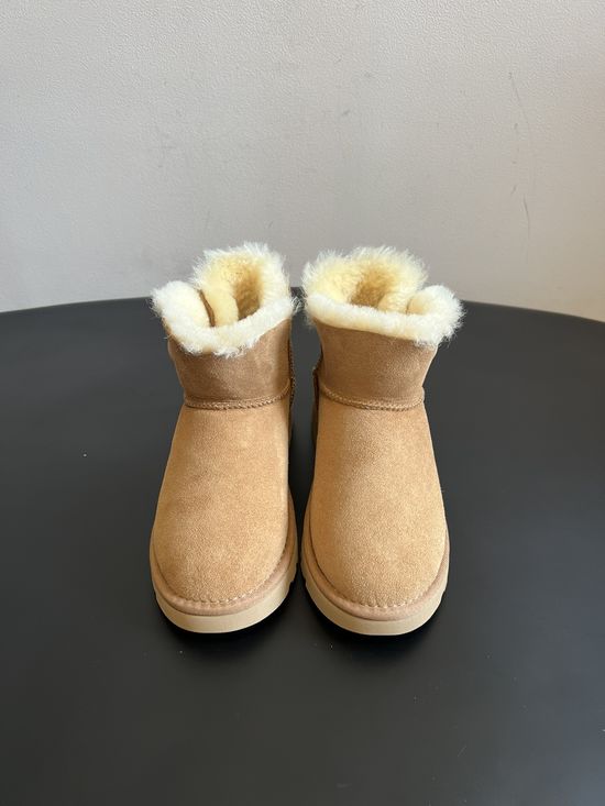 UGG Suede Logo Short Warm Non-slip Comfortable Fur Lined Boots
