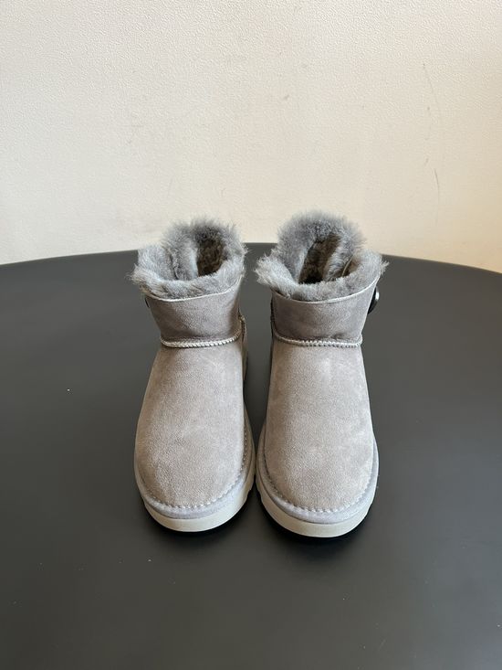 UGG Suede Logo Short Warm Non-slip Comfortable Fur Lined Boots