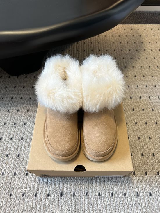 UGG Suede Short Ankle Snow Boots Fleece Lined Anti Skid Sole