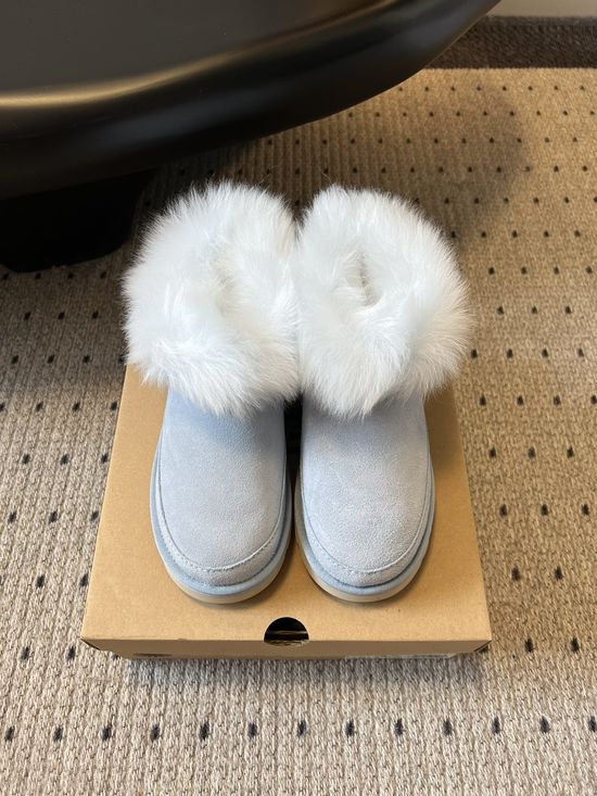 UGG Suede Short Ankle Snow Boots Fleece Lined Anti Skid Sole