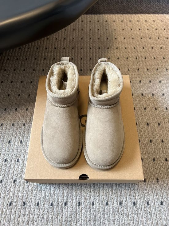 UGG Mini Sheepskin Lined Warm Non-slip Suede Snow Boots