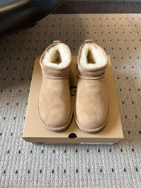 UGG Mini Sheepskin Lined Warm Non-slip Suede Snow Boots
