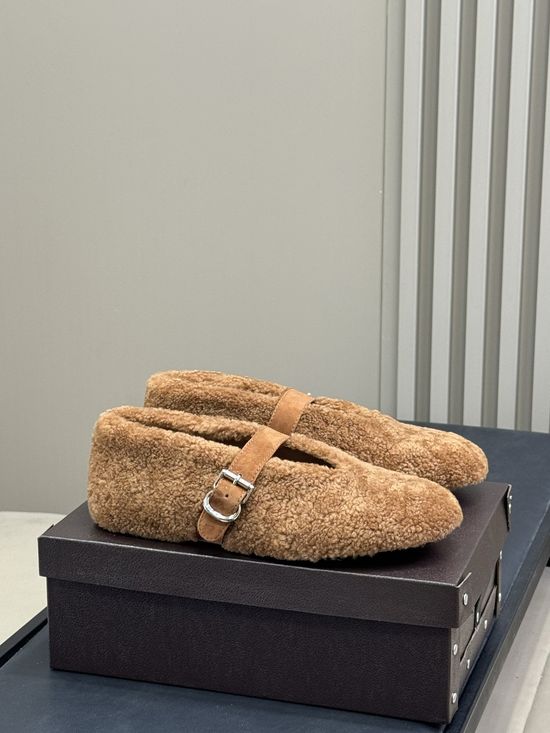 Alaia Soft Lamb Wool Mary Jane Shoes Comfortable Stylish