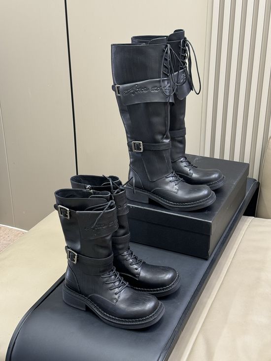 Ann Andelman Chic Leather Boots with Vintage Finish