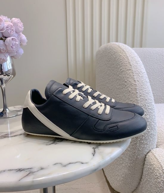 Rick Owens Vintage-style Leather Sneakers with Luxury Touch