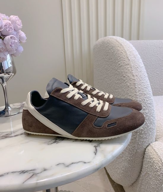 Rick Owens Vintage-style Leather Sneakers with Luxury Touch