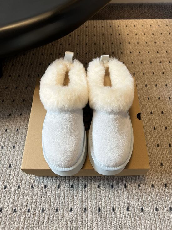 UGG Round Toe Plush Lined Platform Slip On Comfort Shoes