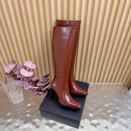 Yves Saint Laurent Elegant Side Zip High Heel Ankle Boots