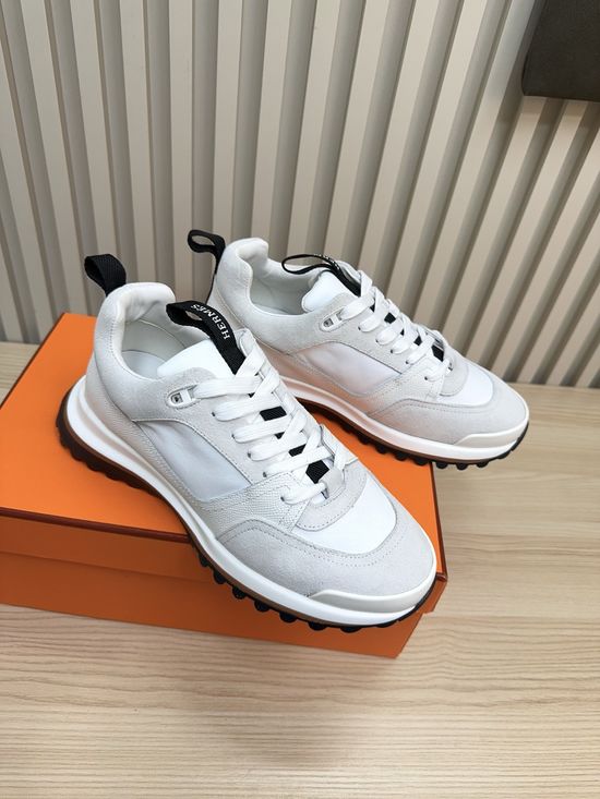 Hermes Premium Leather Retro Style Comfortable Casual Board Shoes